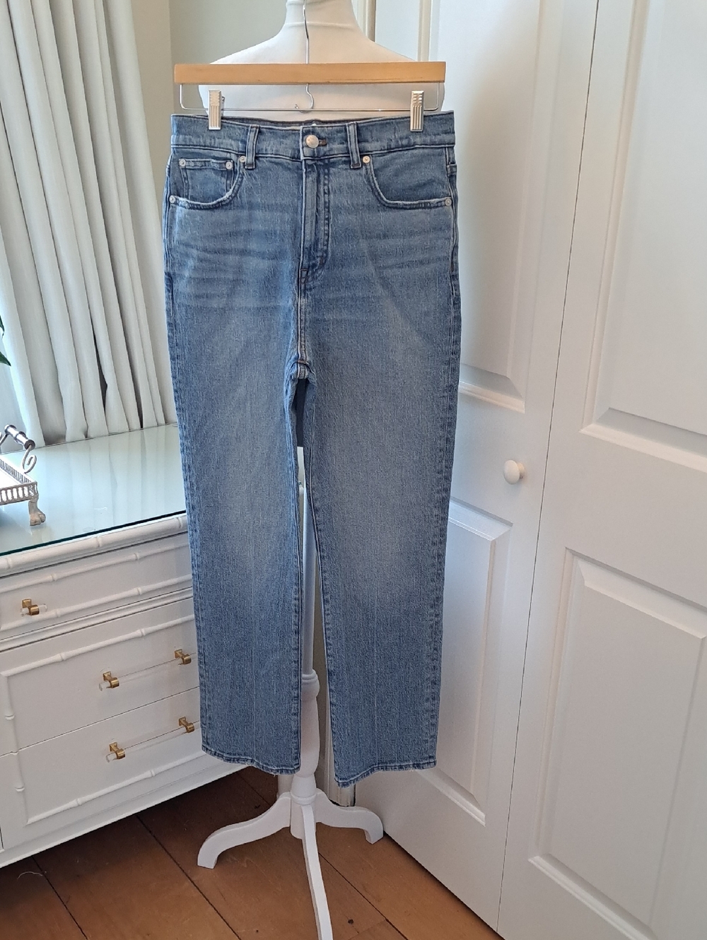 Madewell Womens 90's Straight Leg Light Stretch‎ Wash Full Length Jeans 28